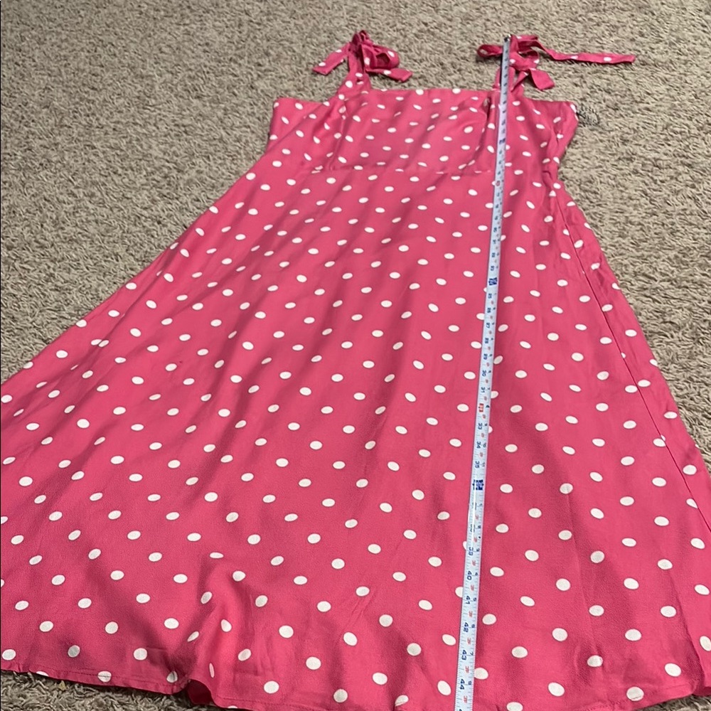 Draper James Pink Polka Dot Maxi Dress with White Dots - Picture 6 of 10